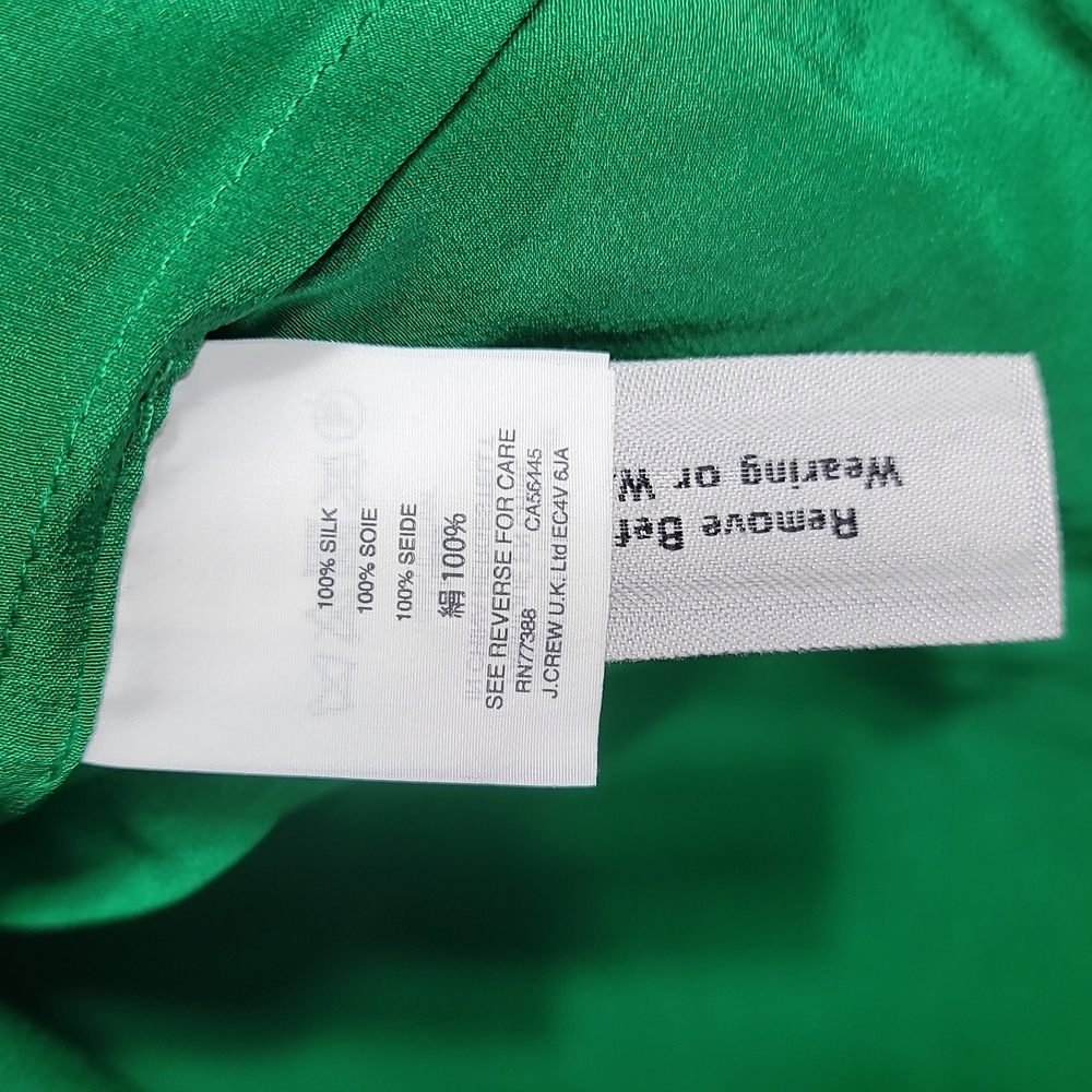 J. Crew Emerald Ruffle Blouse - Picture 4 of 6